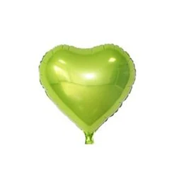 10Pcs 18-Inch Rose Gold Heart Foil Balloons for Wedding and Party Decorations (Apple green)