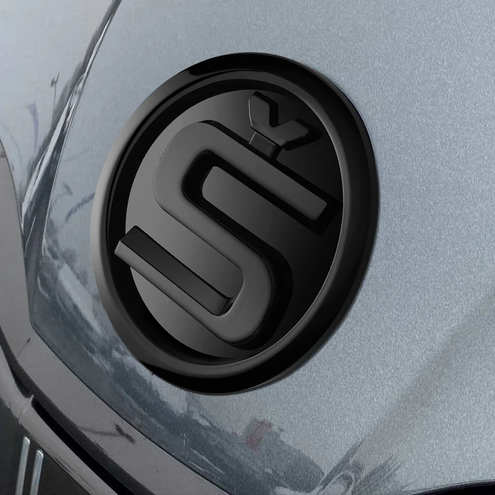 Badge For Skoda Hood Sticker 110mm Black S Emblem For SKODA ENYAQ SUPERB OCTAVIA KAMIQ KODIAQ FABIA SCALA Skoda Sticker