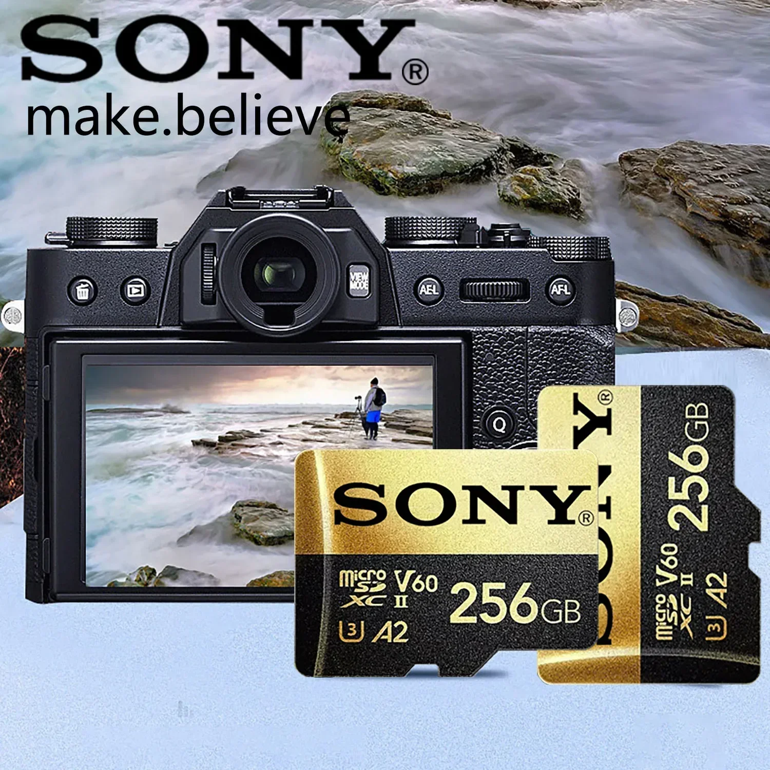 SONY memoria SD/TF Flash, dispositivo de almacenamiento de 128 GB, 32GB, 64GB, 256GB, para teléfono, altavoces, Phone Mecard 10
