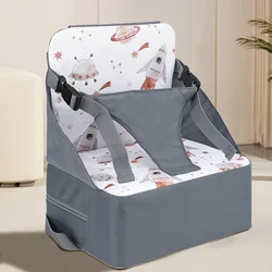 Foldable Ventilated Kids Booster Seat - Anti - Slip, Comfortable, Portable, Waterproof Cushion (Space)