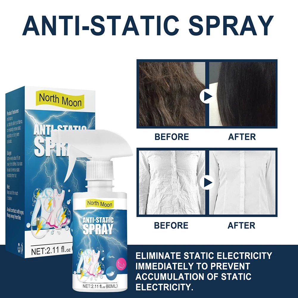 Anti Static Spray Liquid Clothes Laundry Remover Sprayer Furniture Laundry Car Closet anti static spray