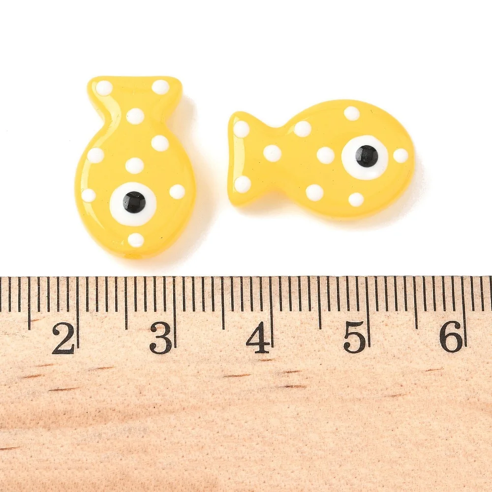 PandaHall 30 Stück Bemalte Glas-Emaille-Fischperlen für DIY-Schmuckherstellung, Halsketten, Armbänder, Handgemachte Bastelzubehörteile – Detail 23