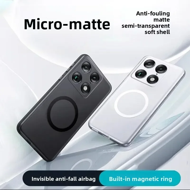 Matte Magnetic Shockproof Silicone Case with TPU Protection