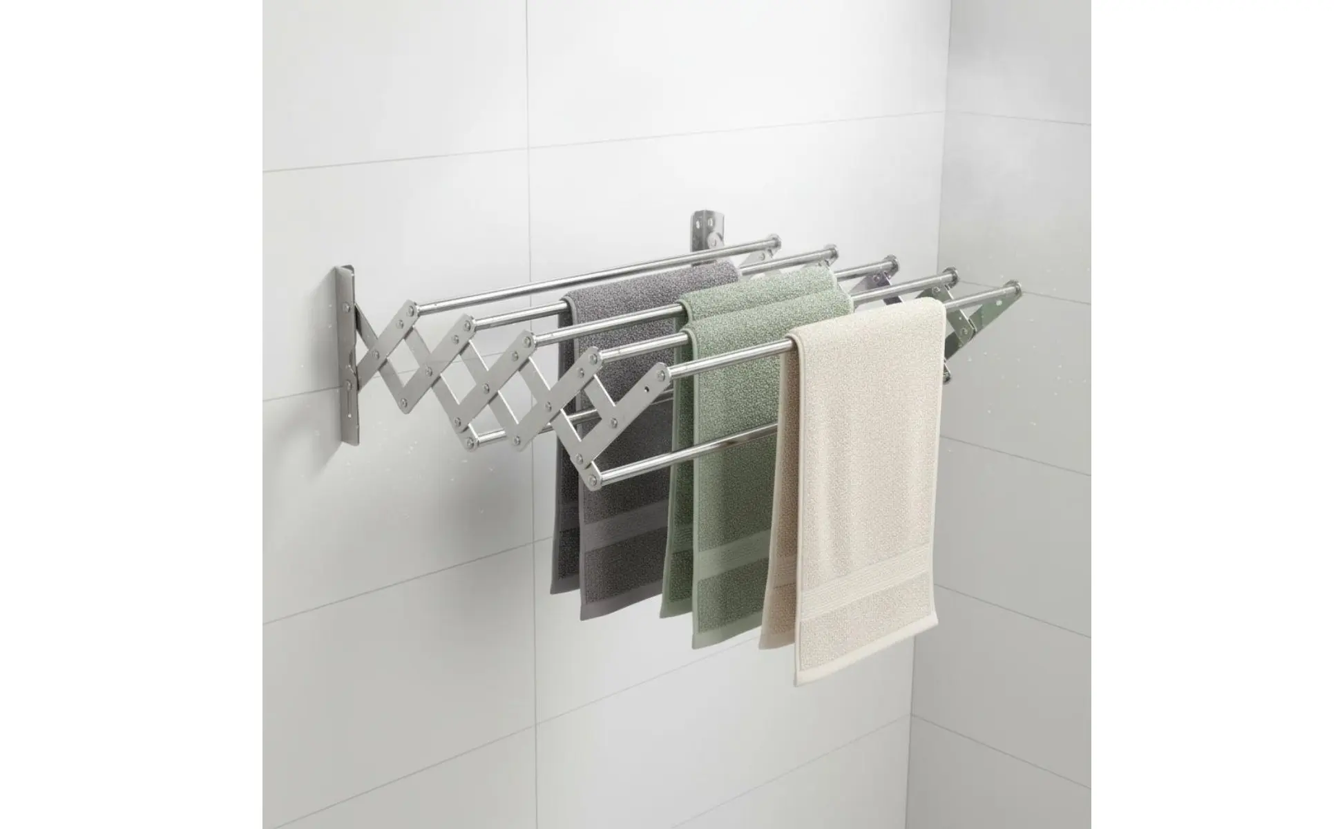 Retractable Towel Rack Multifunctional Stainless Steel Bathroom Rack Stainless Steel Towel Shelf Waterproof for Barbershop
