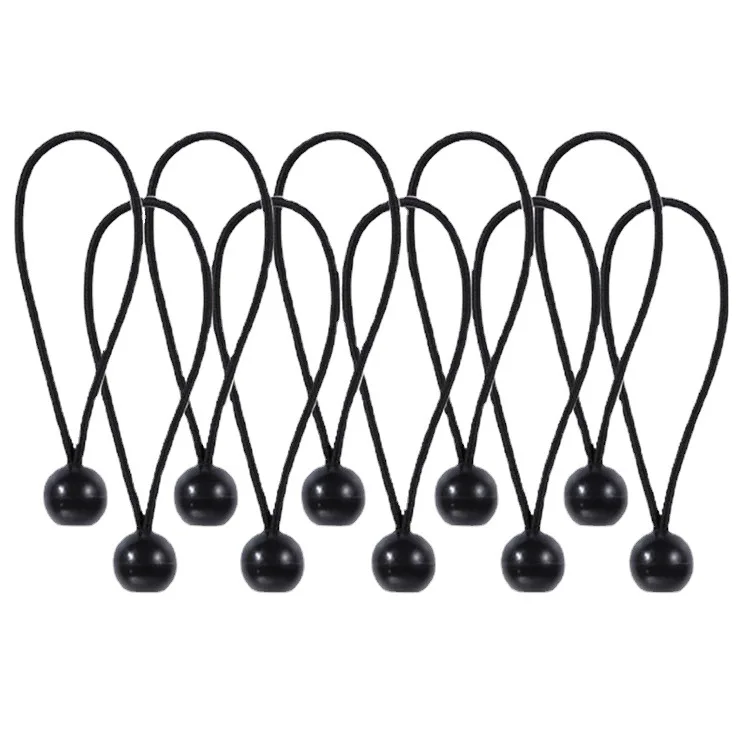 12pcs Bungee Cord Ball Tarp Canvas Tarpaulin Flagpole Ties Cord Ends Elastic Rope Lace Fixed Boat Pole Camping Tent Accessories bungee cords camping tent accessories