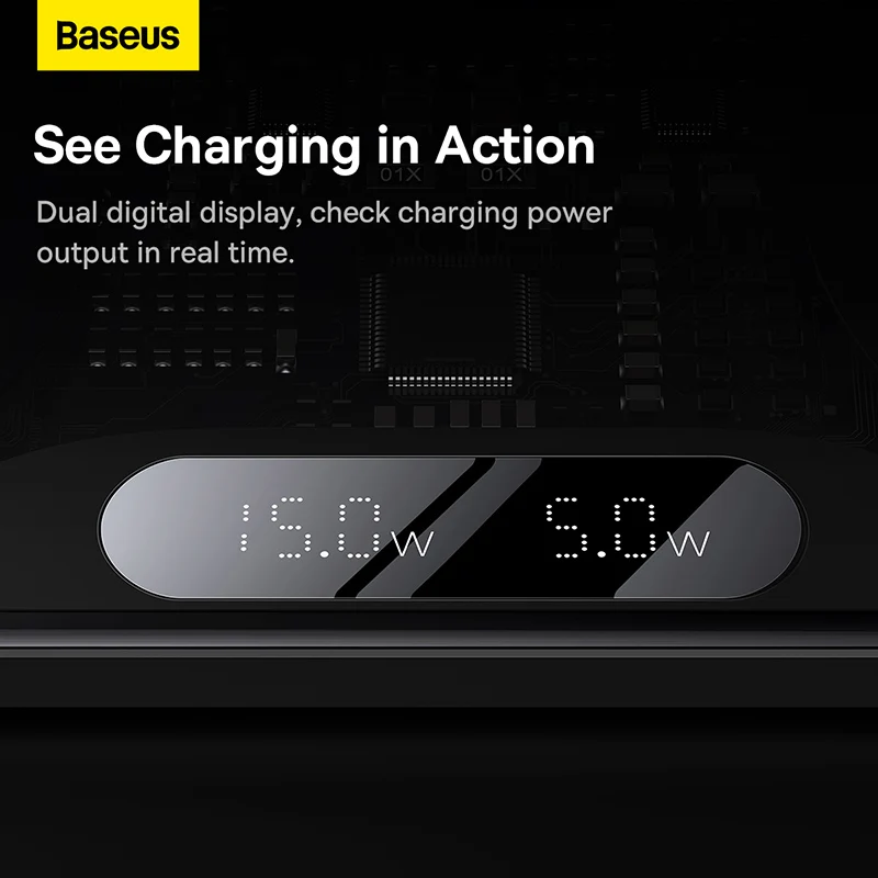 Baseus 20W Dual Wireless Chargers for iPhone 12 13 Airpod Pro Fast Qi Wireless Charger for Samsung Xiaomi 12 Pro Charging Pad Phones & Accessories