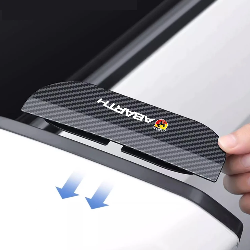Car Rearview Mirror Rain Eyebrow Visor Carbon Fiber Sun Visor Rain Cover car Mirror Accessories For ABARTH 695 595 500