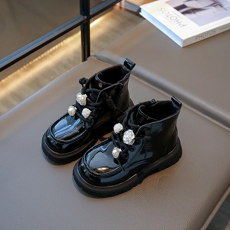 

Fashion Kids Boots Children's Soft Sole Trendy Boots Autumn/winter New Warm Waterproof Girls Short Boots Kids Shoes J112