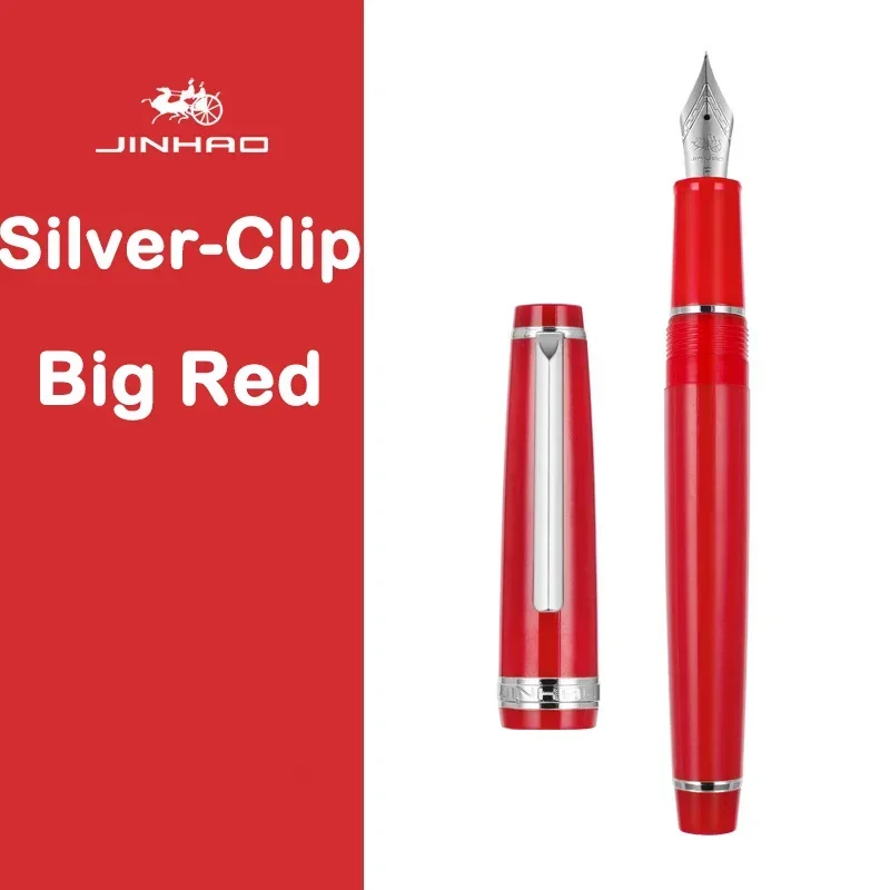 Elegant Silver Clip Luxury Fountain Pen with Extra Fine Nib – Premium Writing Instrument for Office & School Supplies