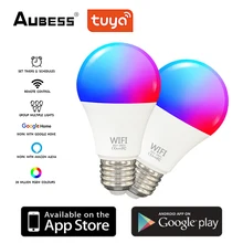 

Abuess smart E27 LED bulb with adjustable lighting 220v with smart life application, Google Home voice control with Alexa Google