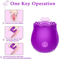 Rosen-Sexspielzeug mit Zungensaugvibrator für Frauen, 10 Modi, G-Punkt-Nippelstimulation, vibrierender Klitoris, leistungsstarker Vakuumvibrator 5