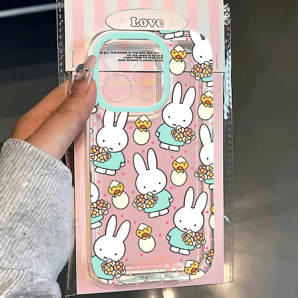 Adorable Cartoon Rabbit Clear Phone Case - New Design