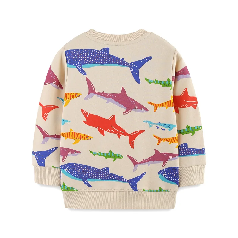 Jumping Meters Langarm-Sweatshirts mit Meeres-Tiermotiv für Jungen und Mädchen, 2–7 Jahre, Kinder-Sportshirt, Herbst- und Frühlingskleidung – Detail 9