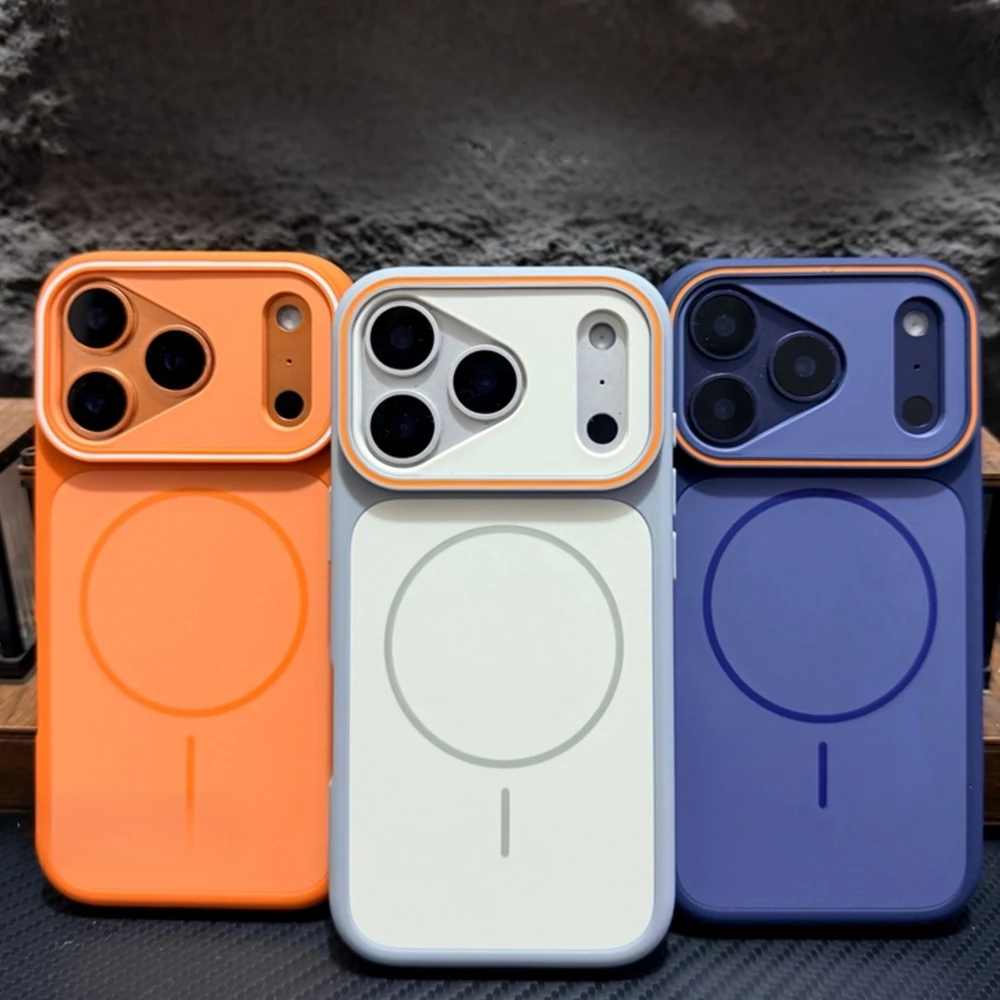 Matte Double Color Contrast Magnetic Frosted Shockproof Case