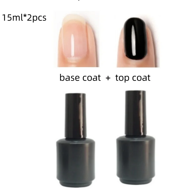 Base coat No Wipe Top coat Matte Top coat 15 ml 2 pieces per set UV nail gel polish 2