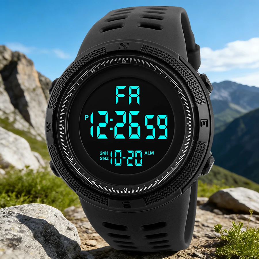 Digital Men Watch Military Sports Wristwatch Multifunction Waterproof Sport Watches Kids Student Electronic Watch for Men Gifts