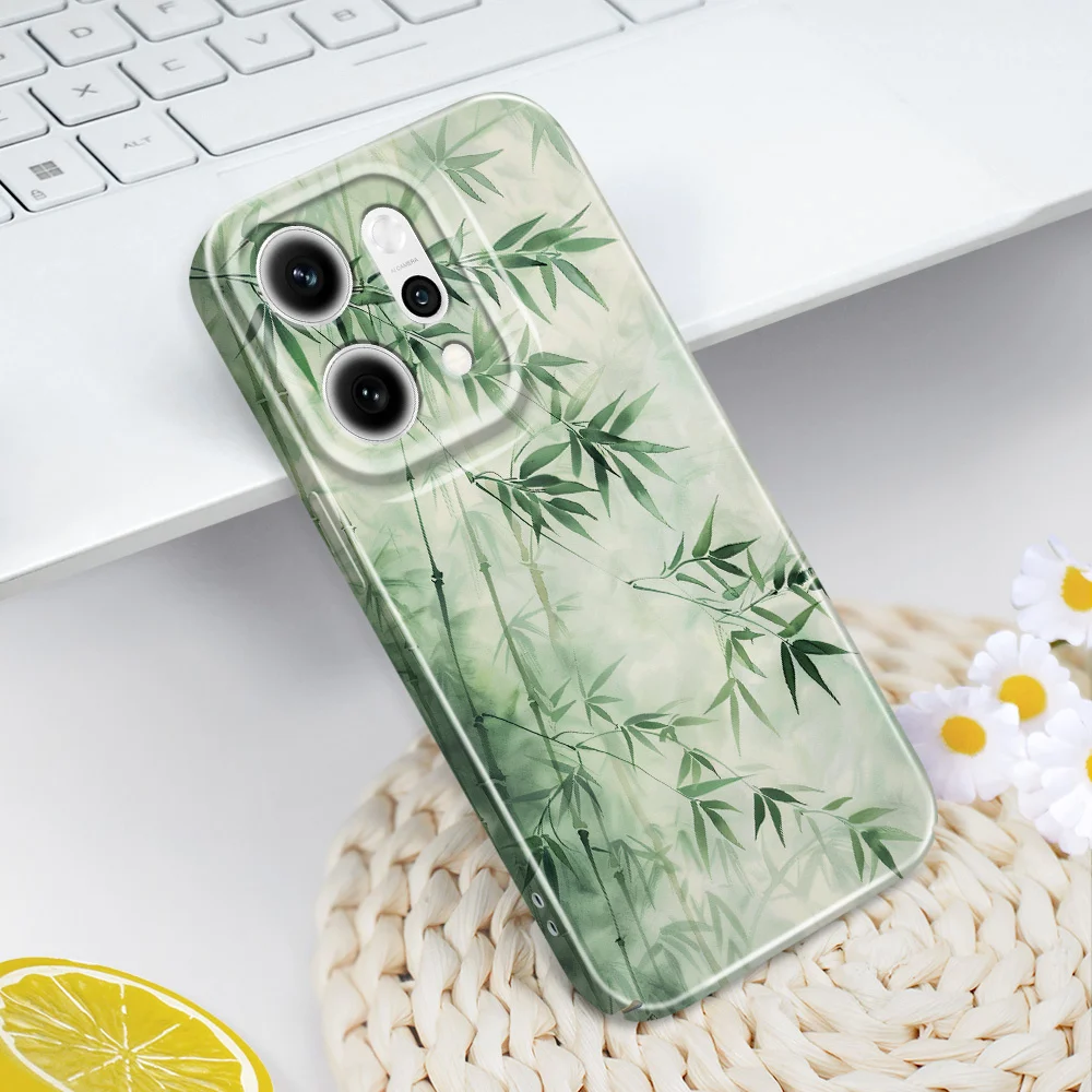 Green Bamboo Forest Phone Case - Elegant Eco-Friendly Hard Cover