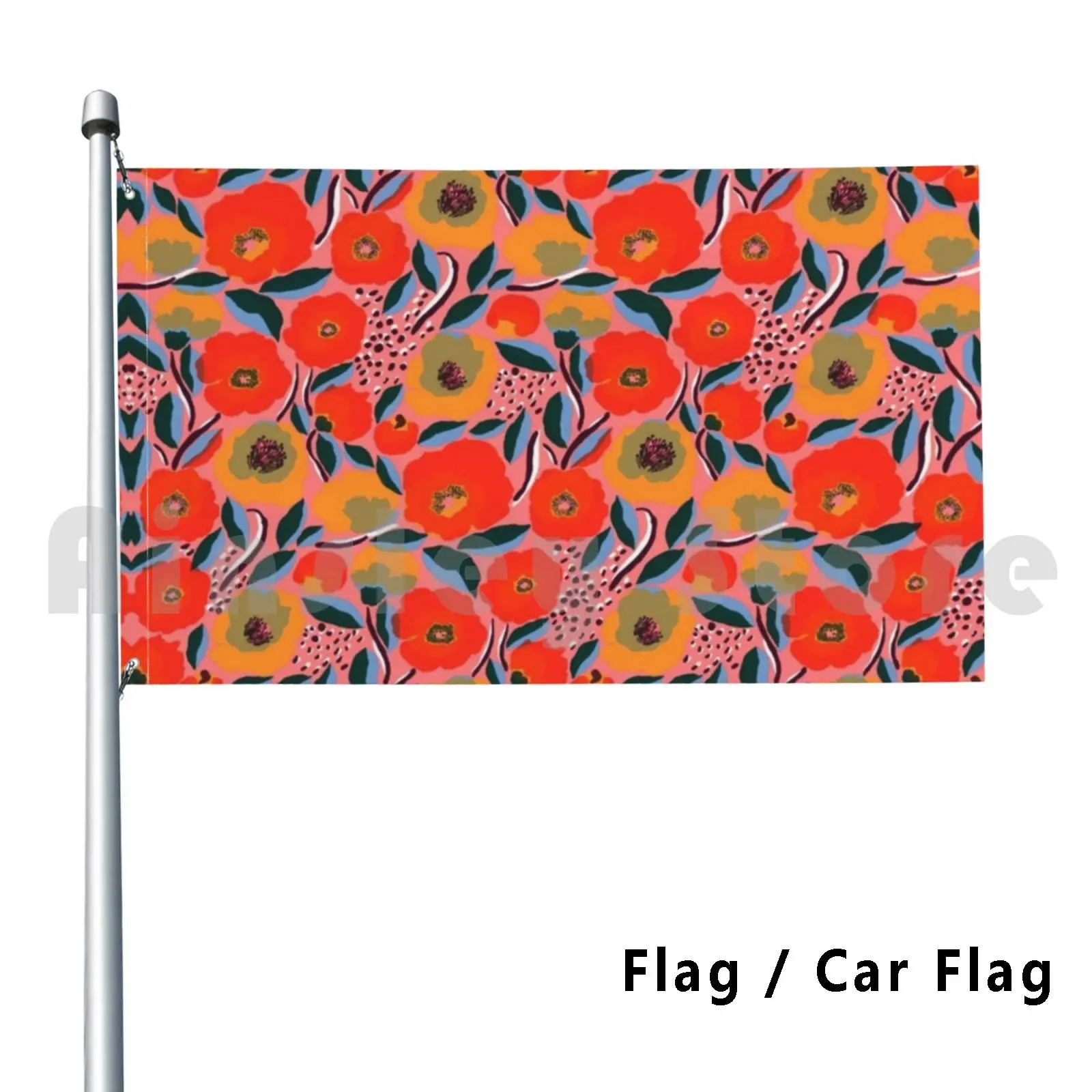 Design Floreale Decorazioni Per Esterni Bandiera Auto Bandiera Lokki Bianco Scandinavo Scandi Svezia Svedese