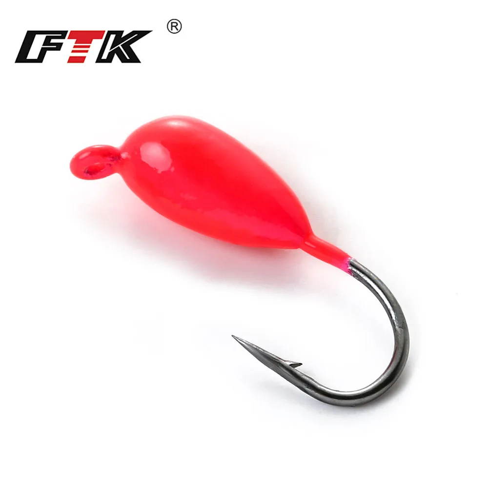 FTK 1g/1.5g/1.8g JIG Head Ice Fishing Lure High Carbon Steel Barbed Fishing  Hooks Overturned Hook for Winter Fishing Accessories - AliExpress