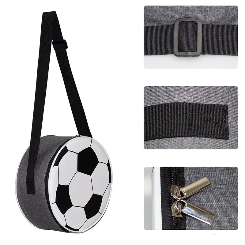 Men Women Cooler Lunch Bag Football Soccer Pattern Kids Portable Thermal Food Picnic Bags for School Girls Boys Lunch Box Tote