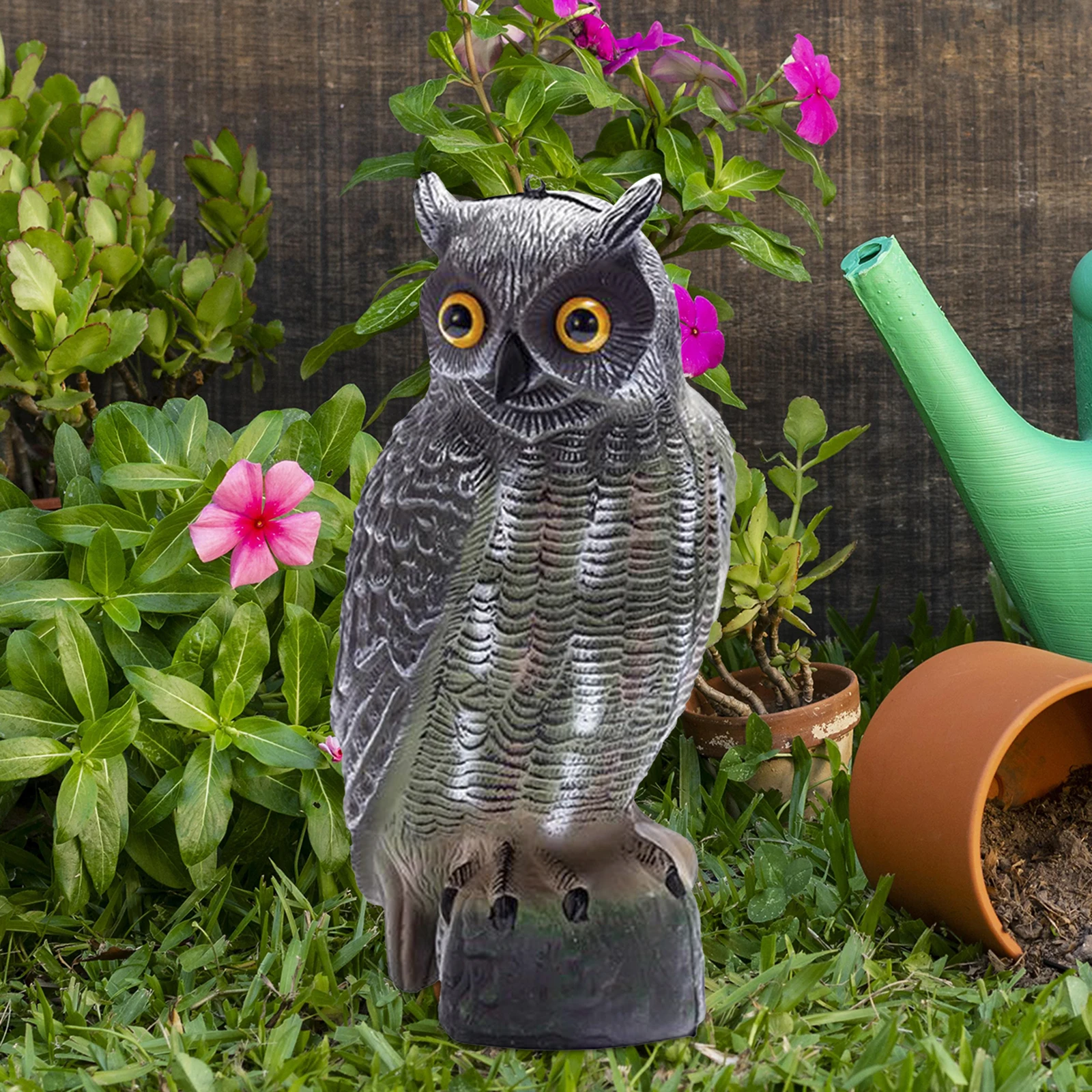 Bird Fake Owl Decoy Sculpture Owl Statue Realistic Owl Garden Statue Decor Realistic Owl Decoy Bird Scarer Owl Statue Ornament