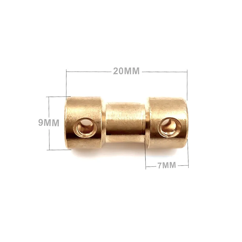 2/2,3/3/3,17/4/5/6mm Motor Wellenkupplung Koppler Stecker Hülse Adapter Messing Übertragung Joint Für RC Boot Auto Flugzeug – Detail 6