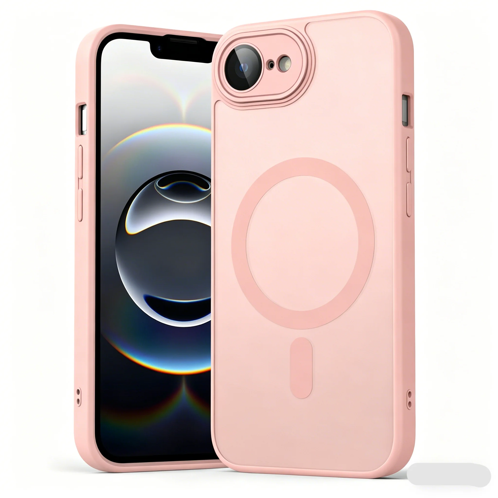 Magnetic Hybrid Shockproof Wireless Charging Case with Translucent Hard Back