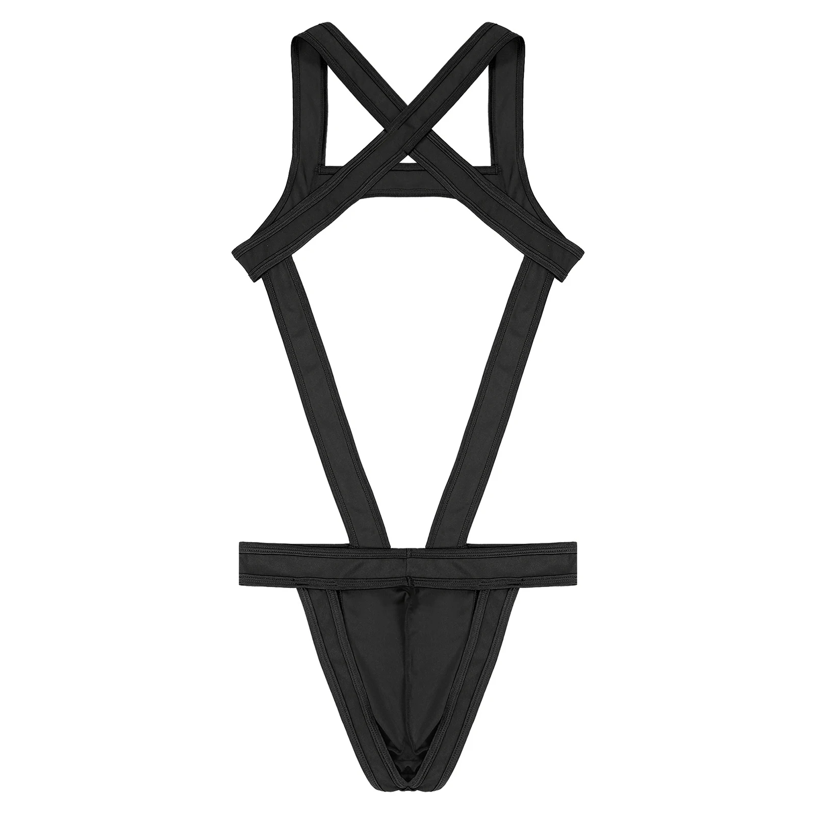 Mens Chest Harness Jumpsuits Singlet Costume Hollow Out Bulge Pouch Jockstrap Underwear One-piece Bodysuit men jumpsuit