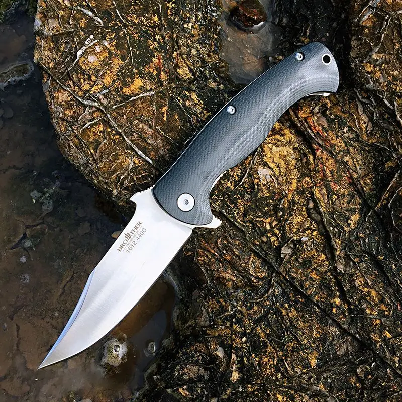 

[Minghong Brother 1612] Slip Joint Folding Knives Pocket Modern Traditional Classic Knife Camping tactical Survival Knife Tool