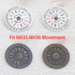 Seiko NH35 NH36 Movement Kanji Dial Movement Date Week Wheel Crown at 3.8/4.1 SKX007 Tuna Watch New Balance Watch Repair Parts