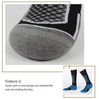 DIZETION 1 Pair Winter Warm Thickening Ski Stockings Hiking Socks For Women Men Children Outdoor Anti-Cold High Sports Stockings 5