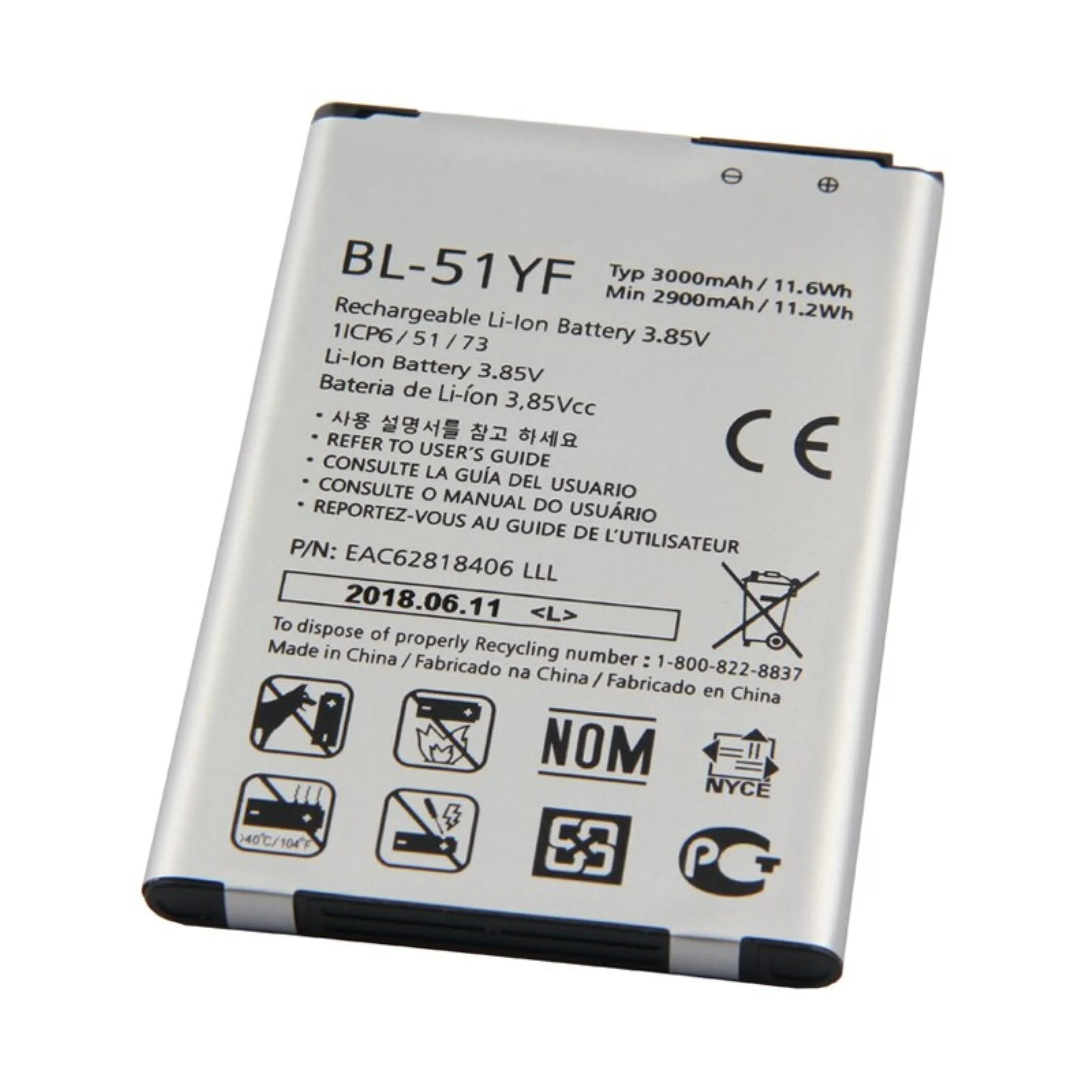 Batteria Per Lg G4 H815 H818 H819, G4 Stilo H635, Mpn Originale: Bl-51Yf