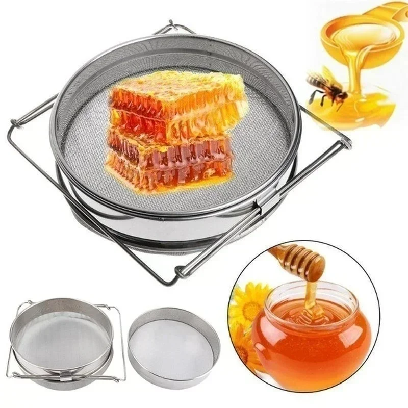 Honey Container Apiary Equipment Beekeeping Honey Strainer Stainless Steel Double Sieve Beekeeping Equipment Filter Kit