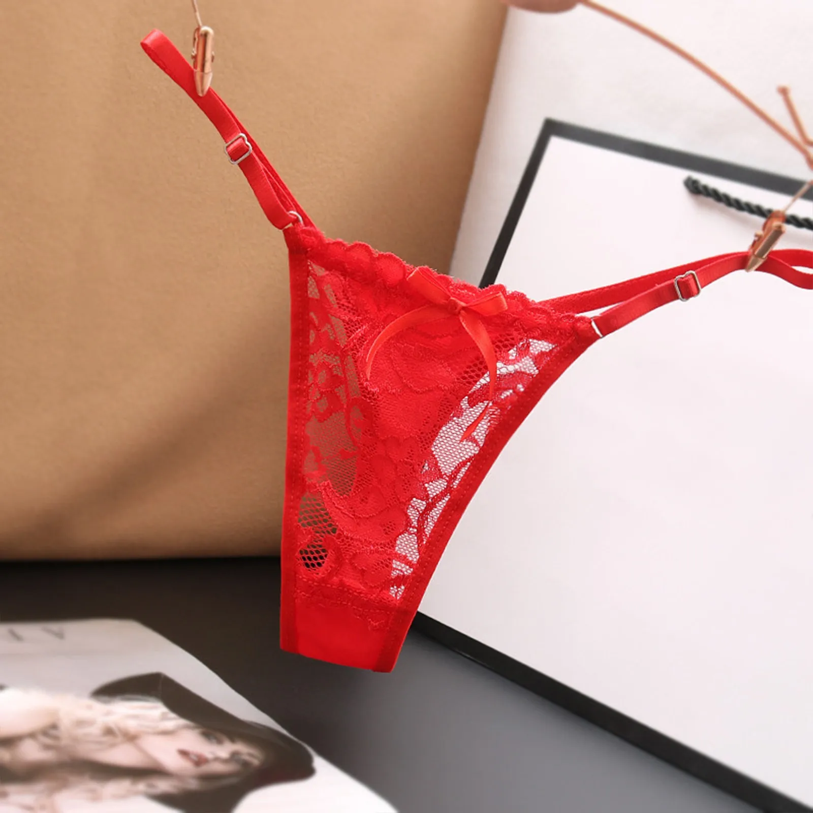 Women Lingerie Low Waist Panties Thong Seamless Intimates Sleepwear