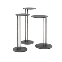 Petite table basse en fer métallique, table d'appoint amovible, table ronde dorée, classique et moderne, luxe 5