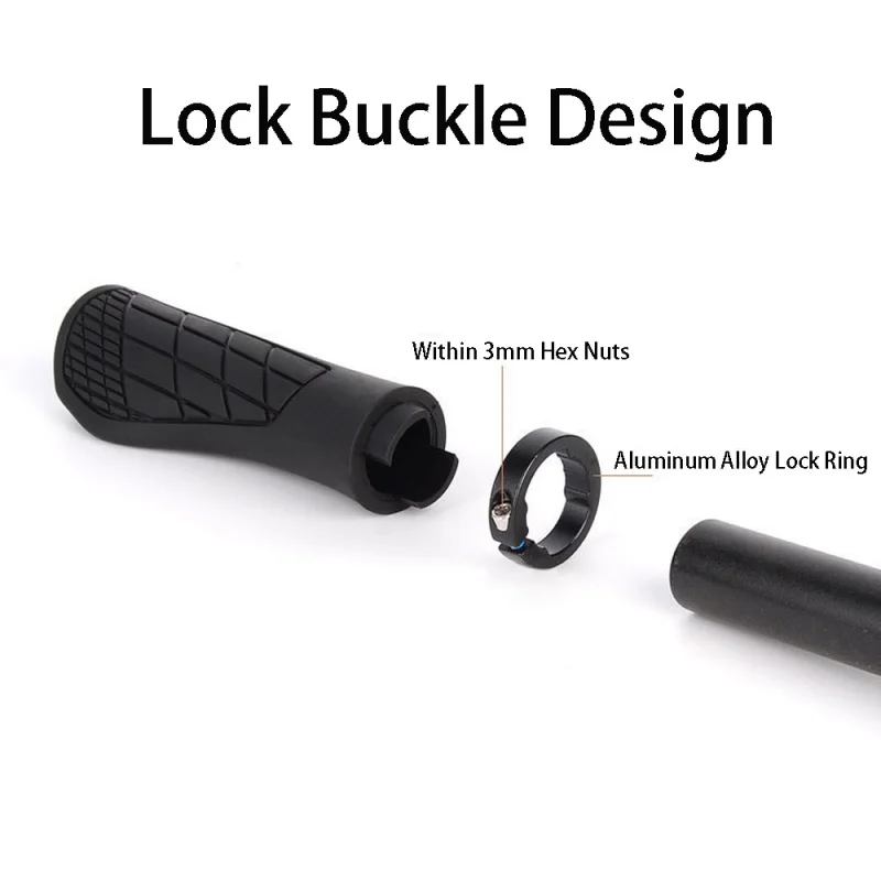 Bike Handlebar Grips Mountain Bike Alloy Material Ergonomic Lockable Anti-slip Shock-absorbing Spare Parts