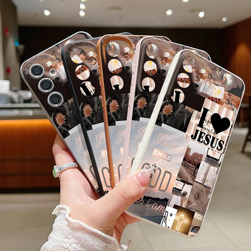 Jesus Collage Pattern Soft Phone Case