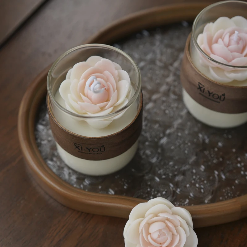 3D Camellia Soap Mold DIY Camellia Scented Candle Gypsum Diffuser Stone Handmade Soap Silicone Mold
