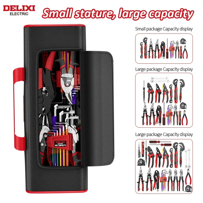 DELIXI ELECTRIC Tool Bag Oxford Cloth Portable Storage Bag, Professional Electrician and Carpenter Repair, Home Storage, HandBag 3