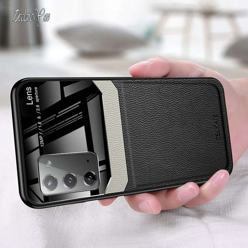Note 20 Ultra Cover DECLAREYAO Coque fine en silicone rigide en plexiglas souple pour Samsung Galaxy Note 20 10 Plus Lite 9 8_voghion.com