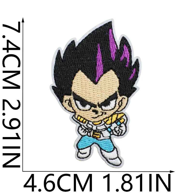 21pcs 드래곤 볼 손오공 자수 패치 애니메이션 DIY 아플리케 바느질 장식 배지 옷 스티커 패치 소품