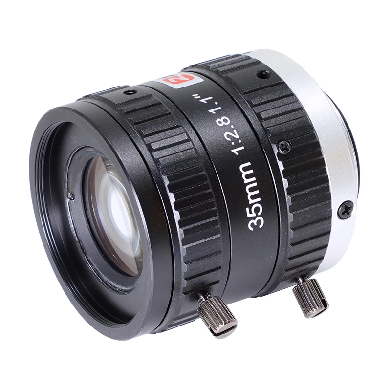 ZLKC 20MP 1.1 인치 고해상도 35mm 고정 초점 거리 C 마운트 렌즈 FA 머신 비전 F2.8 수동 아이리스 저 왜곡 매크로