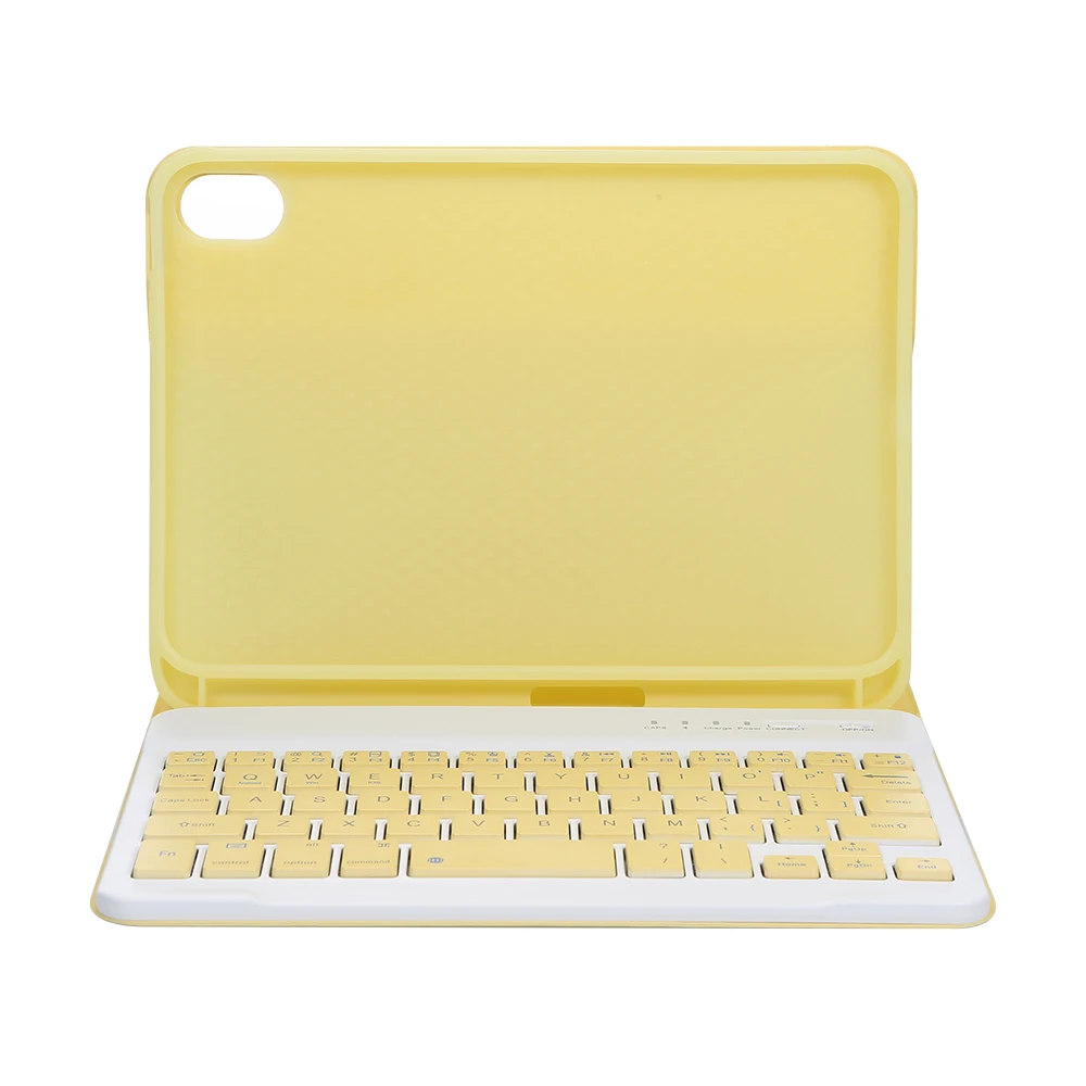 Detachable BT Keyboard Protective Case Slim and Portable Stable Support with Pen Slot Compatible with iPad mini6 samsung tablet stand