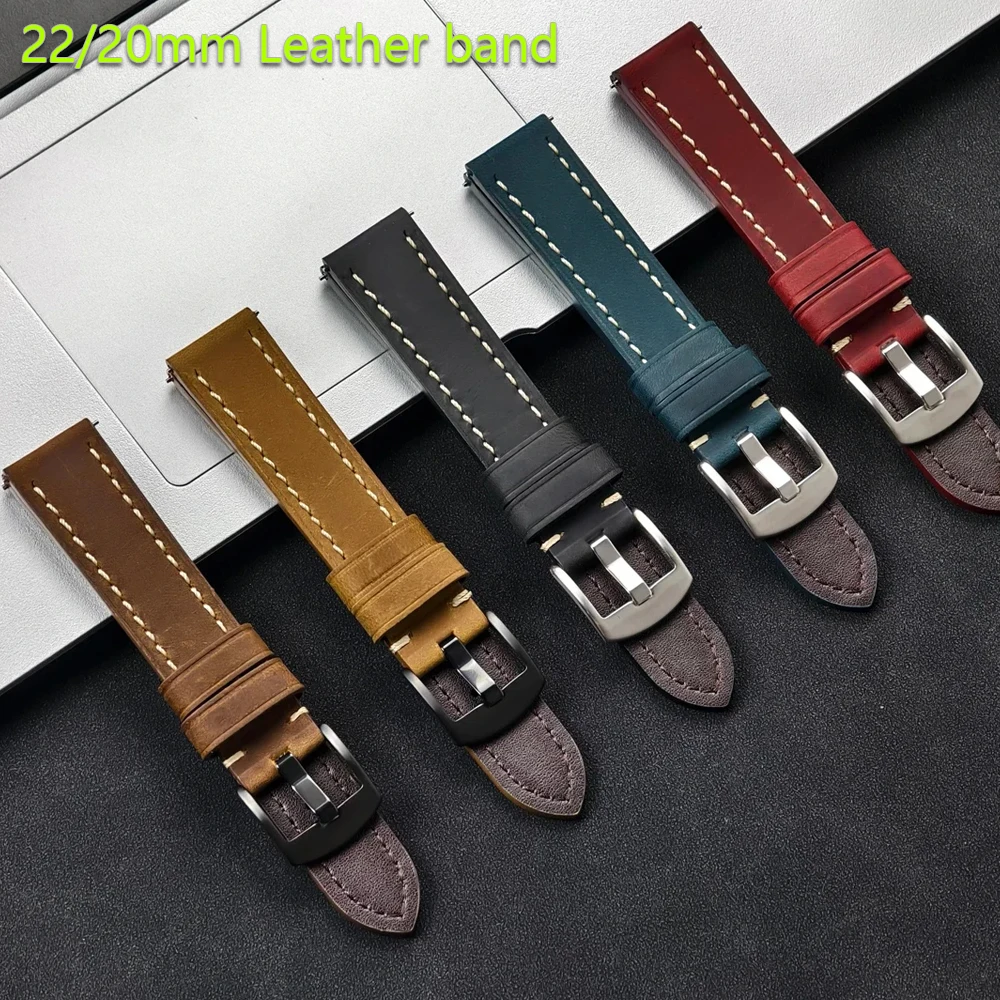 Premium Leather Quick Release Wristband Strap
