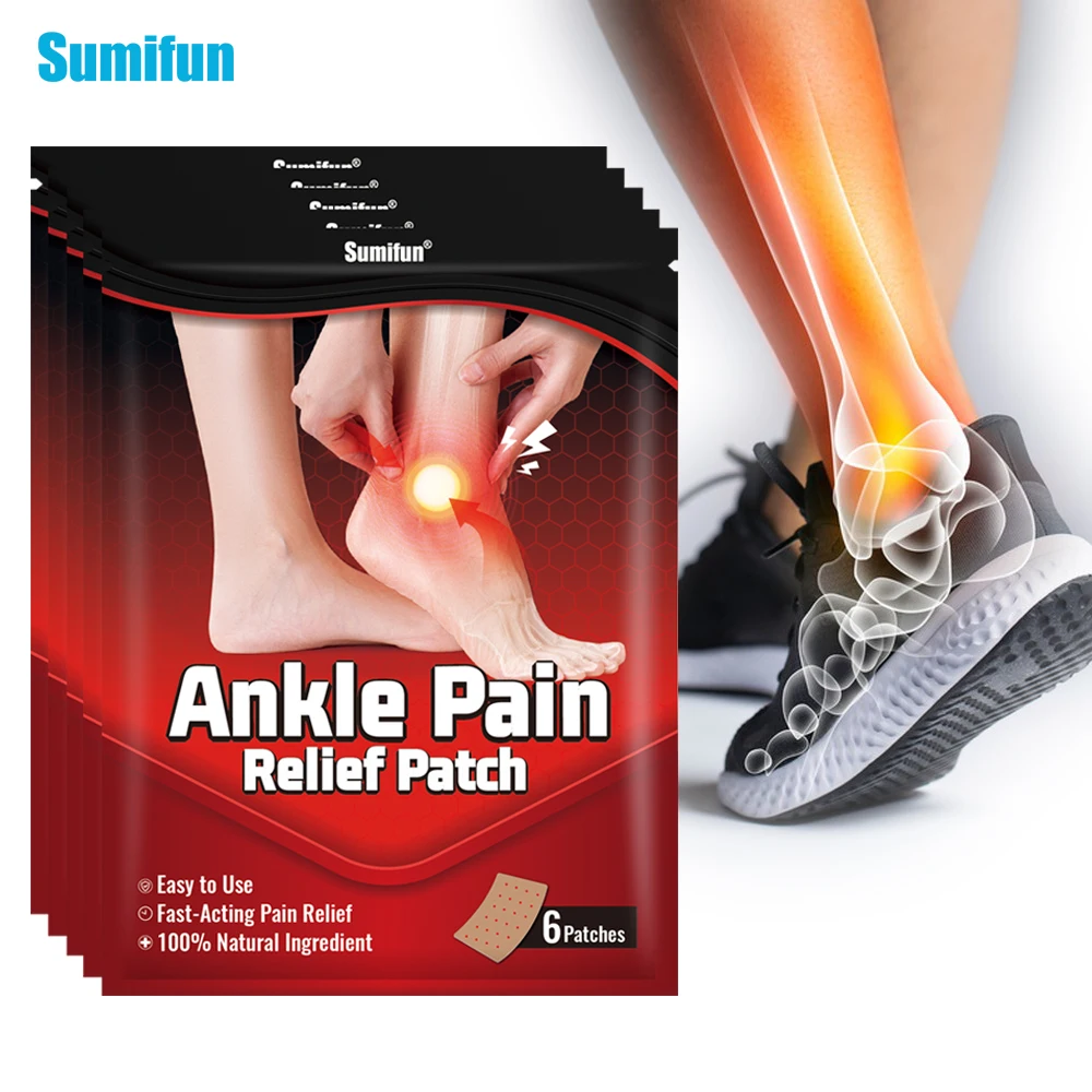 

6/24/36Pcs Sumifun Ankle Pain Relief Patch Foot Ankle Sprain Ache Massage Sticker Treat Heel Spur Tendonitis Fasciitis Plaster