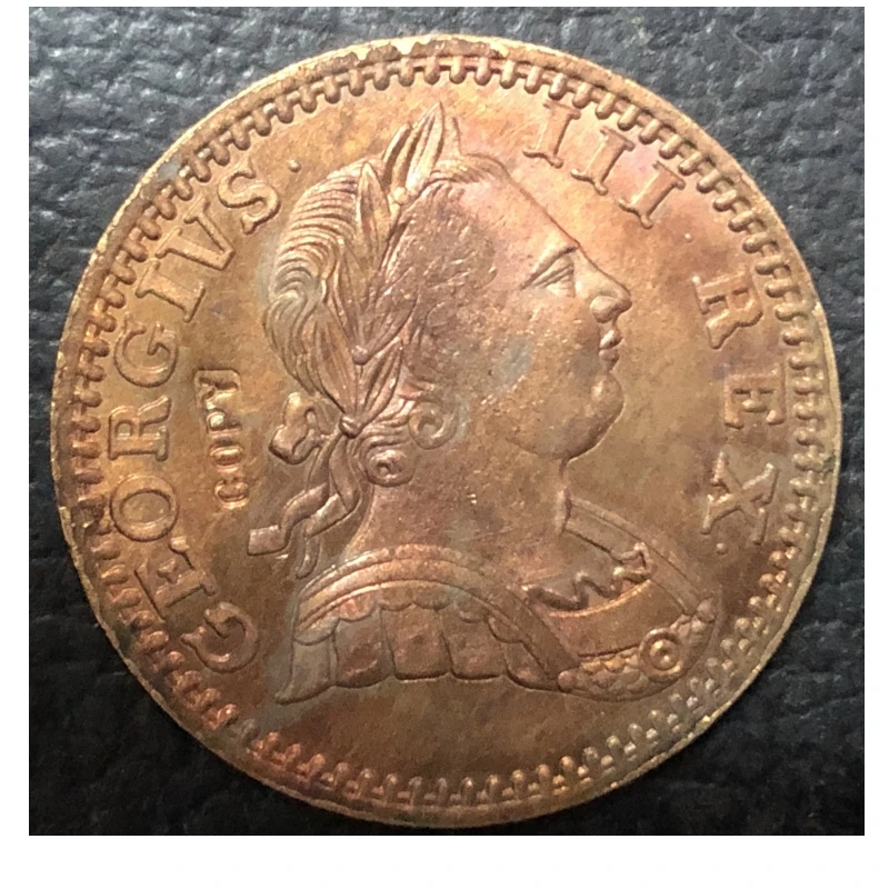 1770 Великобритания половина Пенни-Джордж III медная монета (art.: 78f3ee45b) - 78f3ee45b