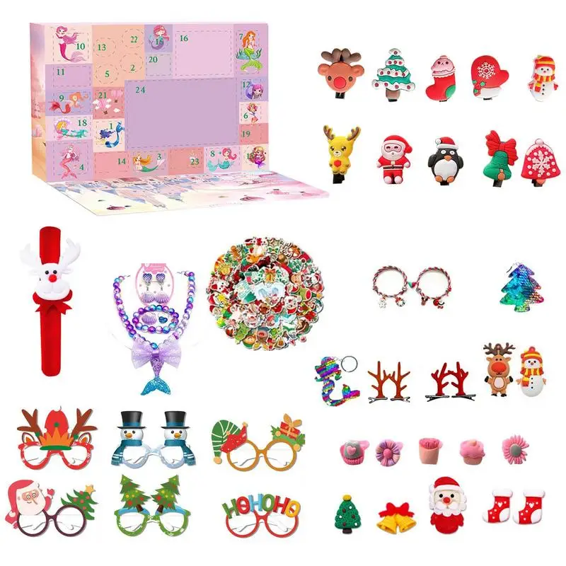 

Advent Calendar Advent Countdown Calendar Hair Accessories Kids Stickers Perfect For Memorial Day Birthday Party Christmas Party