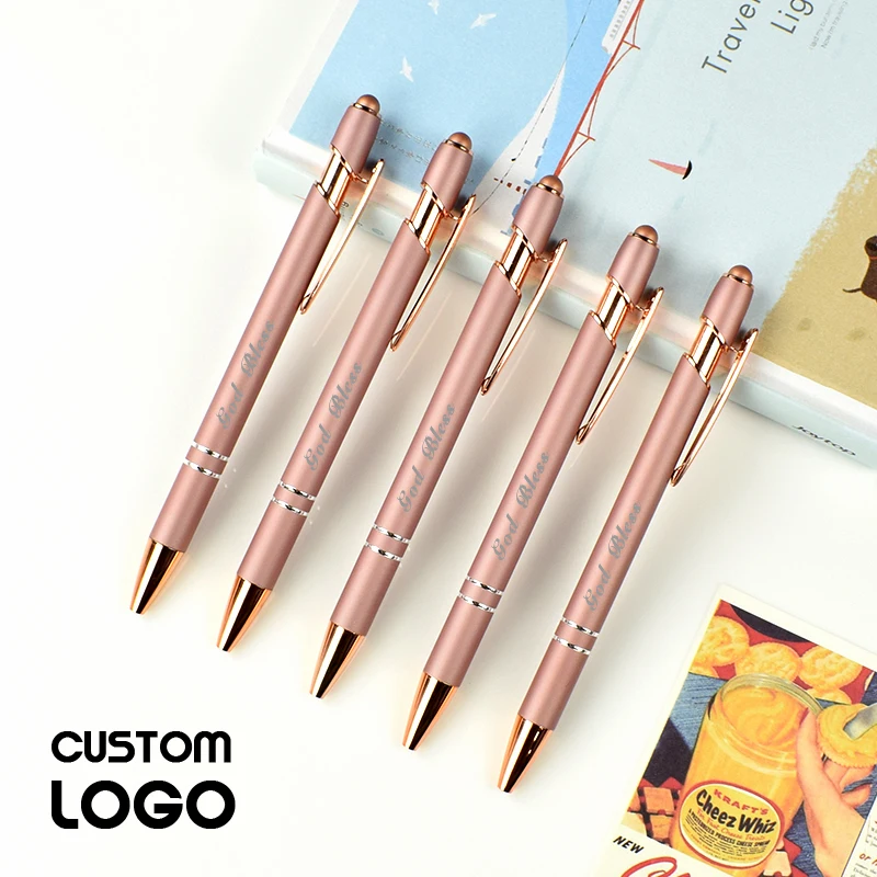 Personalized-Rose-Gold-Ballpoint-Pens-Custom-LOGO-Engraved-Name-Gifts ...