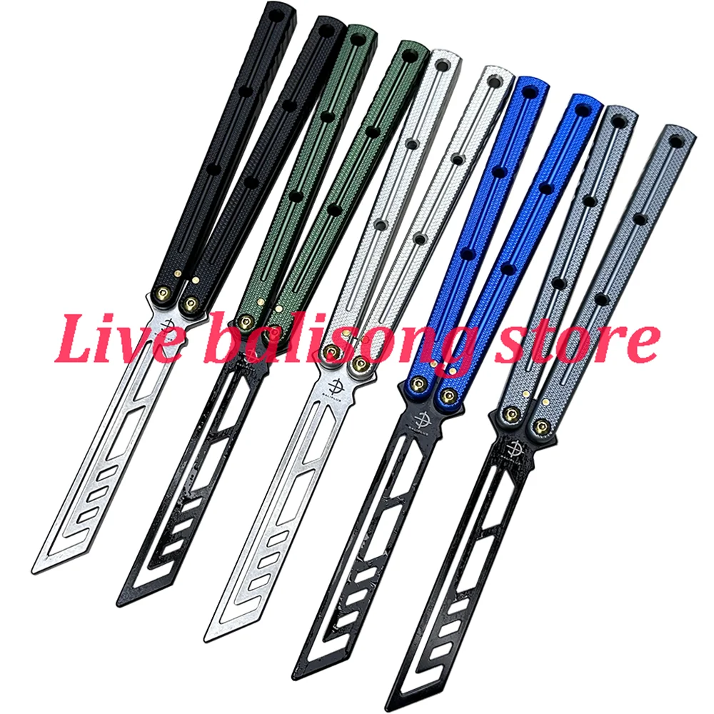 

Baliplus Kraken V3 Clone Balisong Flipper Butterfly Trainer Knife 7075 Channel Aluminum Handle Bushings System Free-swinging