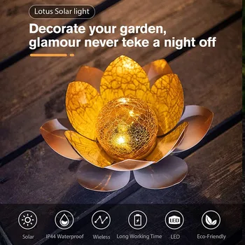 Solar Garden Lights Outdoor Waterproof LED Lotus Solar Lamp Sunlight Yard Patio Lawn Path Driveway Decor Landscape Lights 1